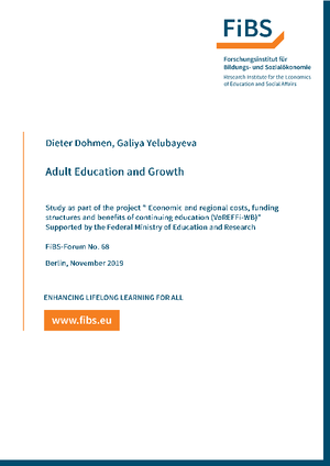 Adult Education and Growth