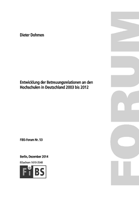 Entwicklung der Betreuungsrelationen an den Hochschulen in Deutschland 2003 bis 2012