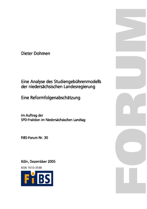Eine Analyse des Studiengebührenmodells der niedersächsischen Landesregierung